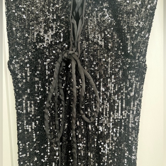SHOW ME YOUR MUMU Kitty Catsuit in Midnight Glitz fully sequined size small NWT - Picture 6 of 16
